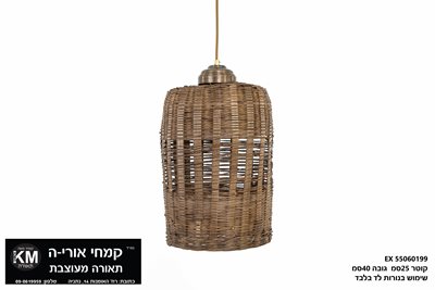 BM 5506 מנורת תליה קש